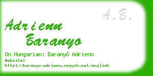 adrienn baranyo business card